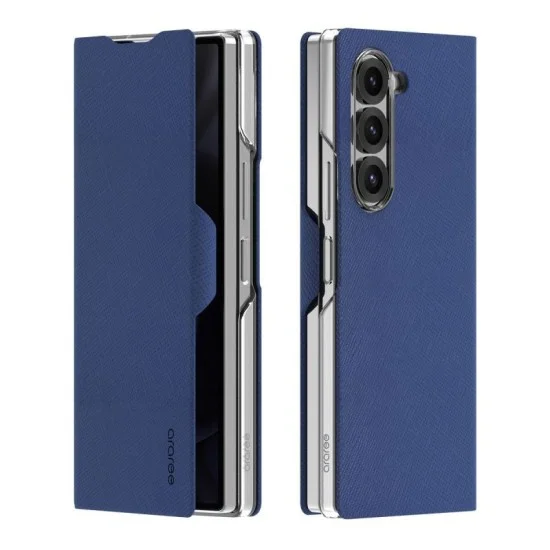 Cover Samsung Z Fold 6 Bonnet Diary Flip Case Araree - Blue